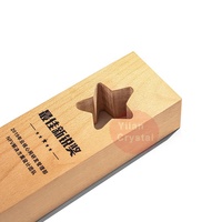 Trofeo de Madera de Haya al por Mayor, Listo para Enviar, Popular, con Base y Logotipo Serigrafiado, Ideal para Regalo de Oficina