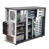 Boîtier Full Tower ATX pour GPU avec ventilateur pour carte graphique 4090, station de travail, serveur, calcul intensif, apprentissage profond, rendu graphique - En stock