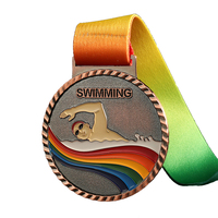 Médaille de sport en métal personnalisée sans minimum, médaille de marathon en or 3D vierge