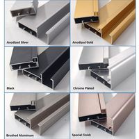 Profils en aluminium de la série 6000, traitement d'extrusion d'aluminium, profilés industriels en aluminium avec revêtement en poudre personnalisé
