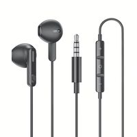 Earphone In-Ear OEM 3.5mm Berkabel dengan Mikrofon, Tahan Air IPX-2, Kabel 1.2m, Bahan ABS + TPE untuk Ponsel