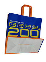Sac en papier blanc personnalisé, écologique, laminé, pour la livraison de gâteaux, de desserts, de pain, de produits de boulangerie, pour les restaurants, emballage à emporter