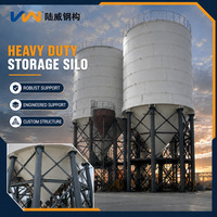 Structure de support robuste et conception de cône personnalisée pour les projets de ciment, de cendres volantes, de sable et de poudres minérales - Silo de stockage robuste