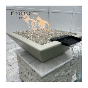 Vidrio Reflectante Azul Cobalto Moderno y Ecológico de Coling Living para Uso en Interiores/Exteriores, Braseros, Mesa de Brasero para Exteriores - Product Image 4
