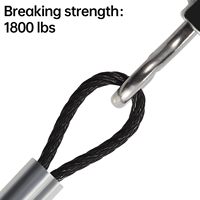 Kabel Baja Anti Karat Hitam 1/8'' 3mm Kabel 7x7 SS316 Tali Kawat Baja Tahan Karat untuk Rel Balkon dan Dek