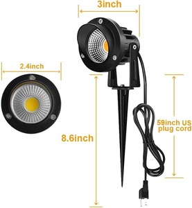 Nhôm COB RGB Điều Khiển Từ Xa Điện Thay Đổi Độ Sáng Ngoài Trời Không Thấm Nước LED Mặt Đất Chèn Cây Ánh Sáng IP65 Spotlight Vườn Ánh Sáng - Product Image 4