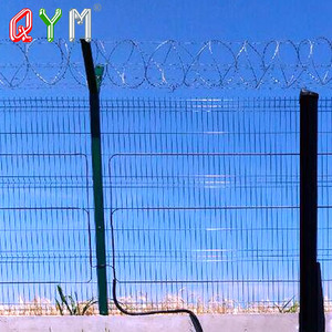 <span class=keywords><strong>Malla</strong></span> soldada de seguridad perimetral de valla de aeropuerto curvada 3D recubierta de PVC barato con alambre de púas Material de marco de aluminio y acero - Product Image 5
