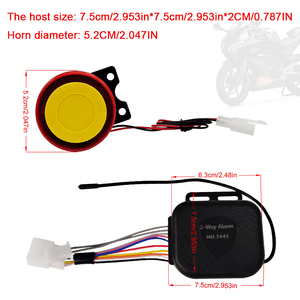 Mode Fernbedienung Automatische Notfall-Diebstahls icherung allgemein 12V Motorrad Zwei-Wege-Alarmsystem - Product Image 5