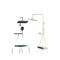 Chine salle de bain ensemble d'articles sanitaires mitigeur pluie douche robinet support de sol robinet en laiton chromé mural exposé laiton