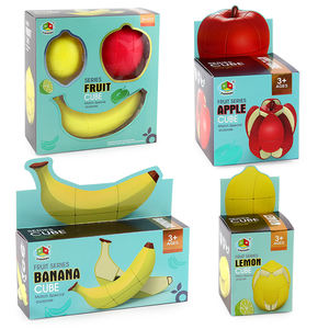 Ensemble de cubes de fruits, pomme, citron, banane, mignon, Fruit, divers, rotation à 360 degrés, jouet de décompression - Product Image 5