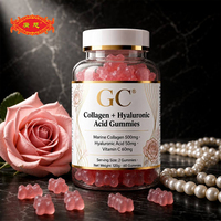 Gummies de Collagène Marin Antioxydant 500mg Acide Hyaluronique 50mg Vitamine C OEM ODM Marque Privée Formule Personnalisée 60 Comprimés