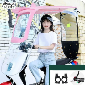 Pare-soleil et housse de <span class=keywords><strong>pluie</strong></span> pour moto, scooter et cyclomoteur – Tente parapluie de protection solaire - Product Image 5