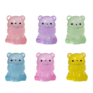 Figura de oso polar en miniatura Dp, adorno de resina con forma de animal de dibujos animados, accesorio de decoración para coche y escritorio, Unisex de 7 a 12 años - Product Image 4