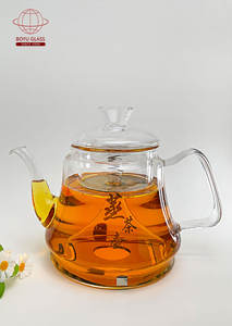 กาน้ำชาแก้วทนความร้อนพร้อมที่กรองใช้ซ้ำได้ - Product Image 4