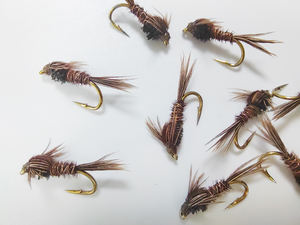 Queue de faisan faite à la main professionnelle pêche à la mouche mouches humides #14 crochet ciblé pour les espèces de <span class=keywords><strong>truite</strong></span> avec des matériaux ABS de haute qualité - Product Image 5