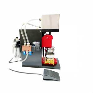 Machine à estamper des badges à bouton pneumatique 25-75MM Machine à fabriquer des badges en tôle réglable de qualité commerciale - Product Image 6