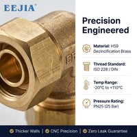 Raccord coudé en laiton à compression, filetage femelle 90 degrés, surface lisse, pour tuyaux 16mm 20mm 26mm, radiateur de chauffage par le sol PEX Al