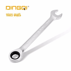 DINGQI Offre Spéciale 8mm-32mm CR-V <span class=keywords><strong>clé</strong></span> à cliquet à extrémité ouverte poignée à cliquet <span class=keywords><strong>clé</strong></span> combinée à cliquet - Product Image 1