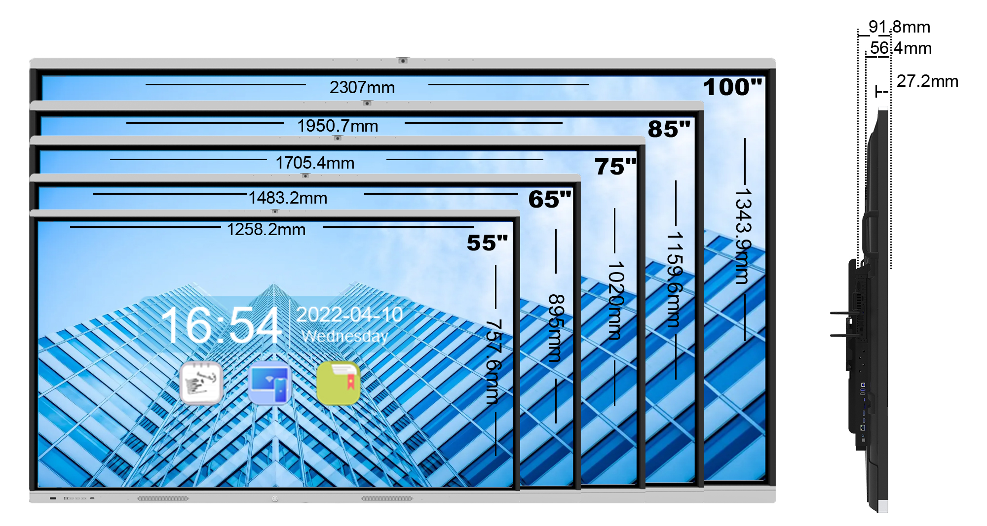 3840*2160 Digital White Board For Teaching Classroom Multifunctional 17