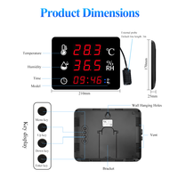 Thermomètre et Hygromètre Industriels de Haute Précision avec Sonde Externe Standard pour la Surveillance des Ateliers et Serres OEM