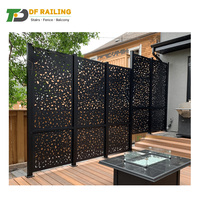 Panneaux de clôture en aluminium thermolaqué DF, poteaux, clôture extérieure en aluminium à lattes, portail de jardin, écrans d'intimité en aluminium pour maisons
