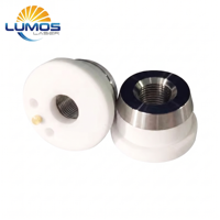 Cincin Keramik Laser Dia.21.4mm 3D M8 Bagian Penahan Nosel Tinggi 12.5mm Blok Dasar Isolasi Kepala Pemotong Laser Serat OSPRI