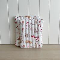 Casing pelindung pembaca E bordir lengan Kindle Tablet pita berlapis cetak kustom kantung Gingham merah muda bayi