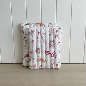 Fundas protectoras personalizadas con estampado de cinta acolchada para tableta <span class=keywords><strong>Kindle</strong></span>, funda protectora para lector electrónico con bordado, funda de guinga rosa para bebé - Product Image 5