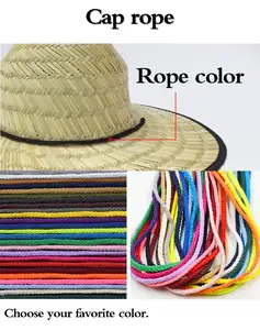 Outdoor Beach Rush Grass Rettungs schwimmer Hüte Big Brim Hollow Rettungs schwimmer Safari Stroh Summer Rush Beach Strohhut