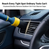 Brosse de nettoyage automobile ergonomique XSB004 en caoutchouc-plastique avec poils souples en filament PP pour l'intérieur des véhicules