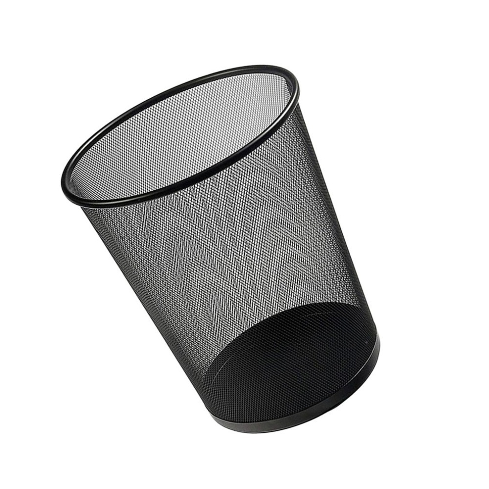 Maille en métal Poubelle Ronde En Fer Forgé Cuisine Sans Couvercle Seau Salle De Bain Maison Bureau Poubelle