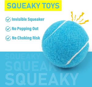Eco-Friendly Dog Toy Ball Custom Logo Simple Style Squeaky Rubber Chew Interactive Exercise <b>Biting</b> Tennis Dog Outdoor Training - Product Image 3