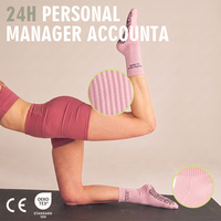 Chaussettes de Pilates personnalisées BiLu pour femmes, antidérapantes, respirantes, pour yoga, barre, fitness, fournisseur de marques privées