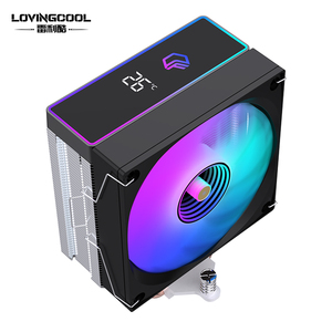 Lovinglcool Đen CPU Mát Nhiệt Độ Hiển Thị Nhanh Chóng Làm Mát Nhôm Tản Nhiệt Chất Lượng Tốt Hơn Chơi Game PC Trường Hợp Tốc Độ Cao Tản Nhiệt PC <span class=keywords><strong>Fan</strong></span> - Product Image 1