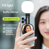 Lampe d'appoint pour téléphone portable, lampe de beauté, pour diffusion en direct, prise de vue, portable, extérieure, de poche, pour selfie, réglable