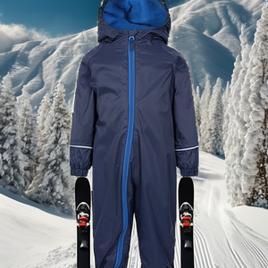 Professional Custom Unisex Ski Suit Waterproof Breathable Hood Fully Taped Seams Windproof Plus Size Zipper -<b>Tex</b> - Product Image 2