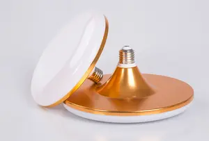 مصباح ثلاثي إضاءة دائري أبيض مضاد للضوء عالي الطاقة 20 واط E27 على شكل UFO مصباح صينية طائرة