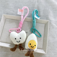 Mainan Boneka Lucu Kartun Hati Pentagram Gantungan Kunci Carabiner Liontin Dekorasi Tas Gadis Manis Hadiah untuk Anak Perempuan