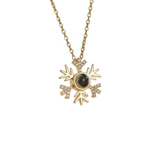 Collana con Proiezione 'Ti Amo' in 100 Lingue, Catena in Rame e Bambù, Stile Semplice ed Elegante per Donne, Tendenza Instagram - Product Image 5
