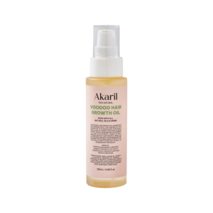 Huile de croissance capillaire Akaril Voodoo 100% naturelle à base d'extraits de plantes favorise la repousse des cheveux prévient les pellicules et les démangeaisons du cuir chevelu hydrate les cheveux - Product Image 1