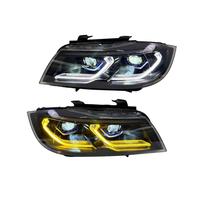 LIANGTU Auto-Frontscheinwerfer LED-Scheinwerfer für BMW 3er Serie E90 E91 2005-2012 Voll-LED Gelb-Weiß DRL Scheinwerfer Plug-and-Play