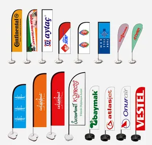 Advertising Exhibition Event Flag Outdoor Beach Feather Teardrop Flying Flag Banner