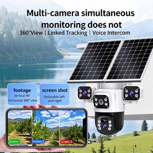 Triple Lens Solar Outdoor PTZ <b>Security</b> <b>Camera</b> Full Color <b>Night</b> <b>Vision</b> Two Way Audio PIR Detection WiFi CCTV Surveillance <b>Camera</b> - Product Image 4