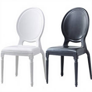 Chaises de jardin Chiavari Tiffanie en plastique PP blanc, sur mesure, style Napoléon Phénix, pour mariage moderne - Product Image 1