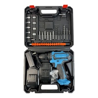 Perceuse à percussion multifonctionnelle rechargeable au lithium 21V à double vitesse et trois fonctions avec mandrin de 10 mm pour usage domestique