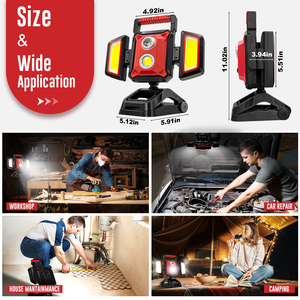 4000lm LED làm việc ánh sáng có thể sạc lại với kẹp 40 Wát pin từ <span class=keywords><strong>Powered</strong></span> 5 chế độ ánh sáng pin di động làm việc ánh sáng - Product Image 5