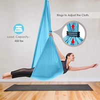 JIKE Matériau en nylon anti-gravité Ensemble de sangles volantes intérieur et extérieur pour yoga aérien, hamac pour thérapie d'inversion de Pilates