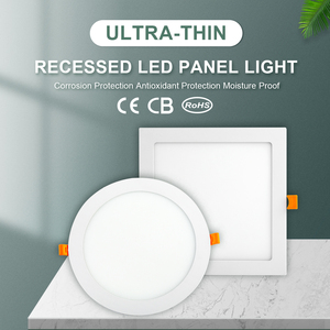 Plafonnier LED encastré ultra-plat en aluminium rond et carré 3CCT pour intérieur, 3W 6W 9W 10W 12W 15W 18W 20W 24W - Product Image 1