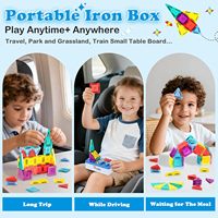 Ensemble de jouets de construction magnétique de haute qualité pour enfants, parking 3D miniature portable de poche, cadeau pour les garçons et les filles