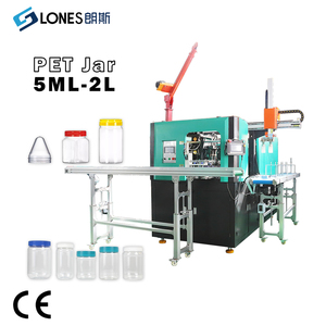Máquina de Moldeo por Soplado Automática para Latas y Frascos de PET de 1500 BPH, Máquina de Moldeo por Soplado y Estirado de 10 ml a 2 L, Control PLC LS-A2 LONES - Product Image 1